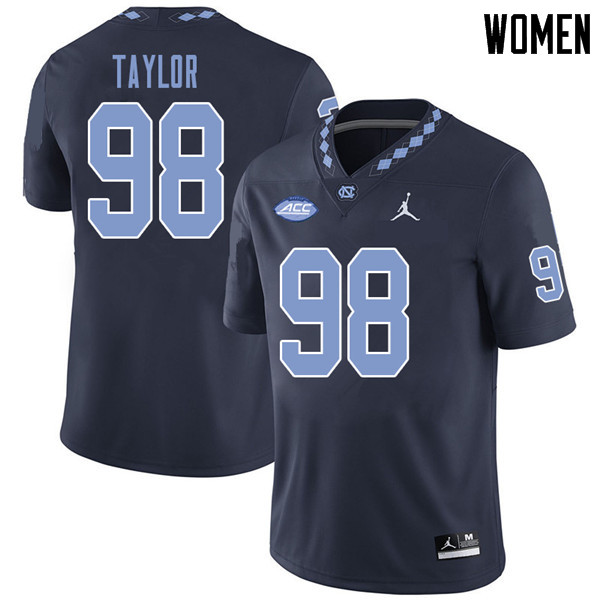 Jordan Brand Women #98 Lawrence Taylor North Carolina Tar Heels College Football Jerseys Sale-Navy